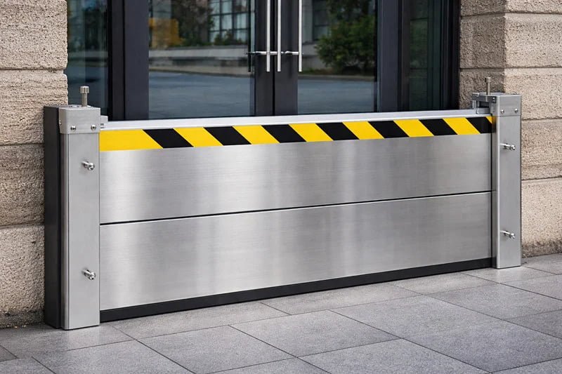 Removable Stainless Steel Flood Barriers for Doorways