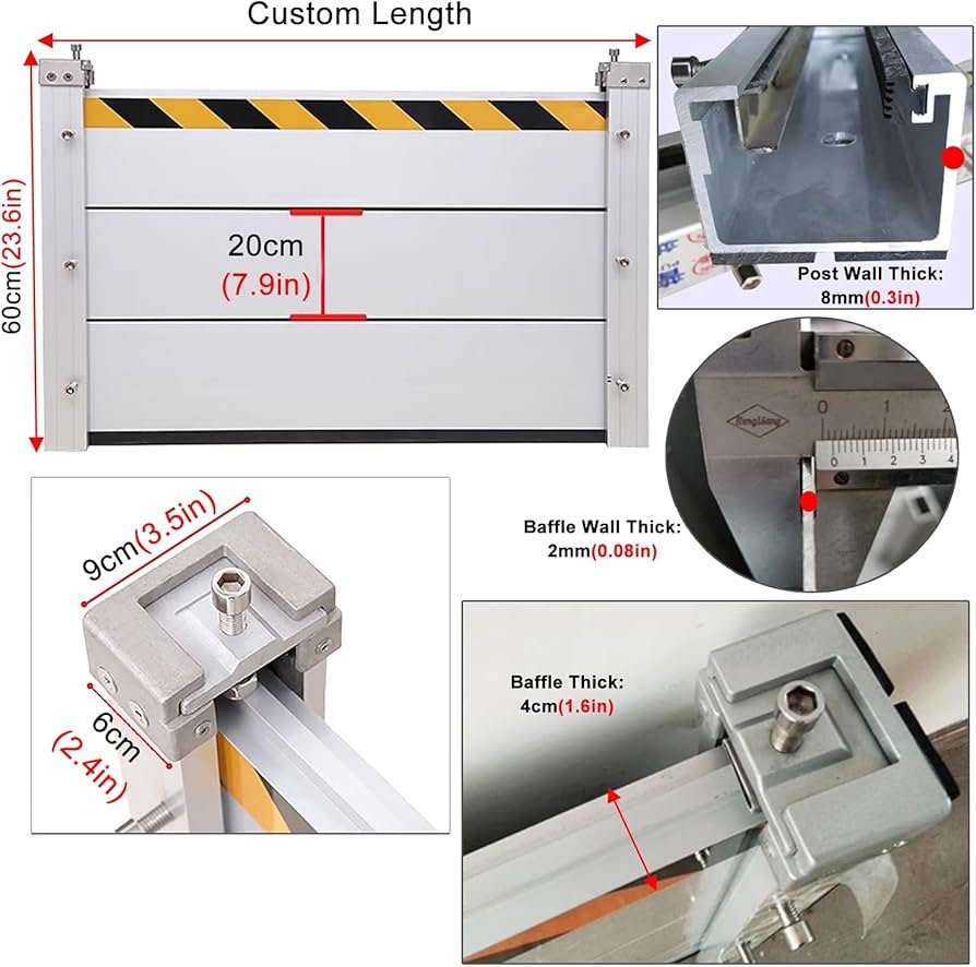 Stoplog flood barrier system components